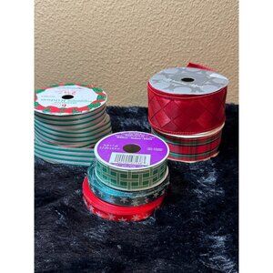 Assorted Christmas Ribbon Set Of 6 Spools